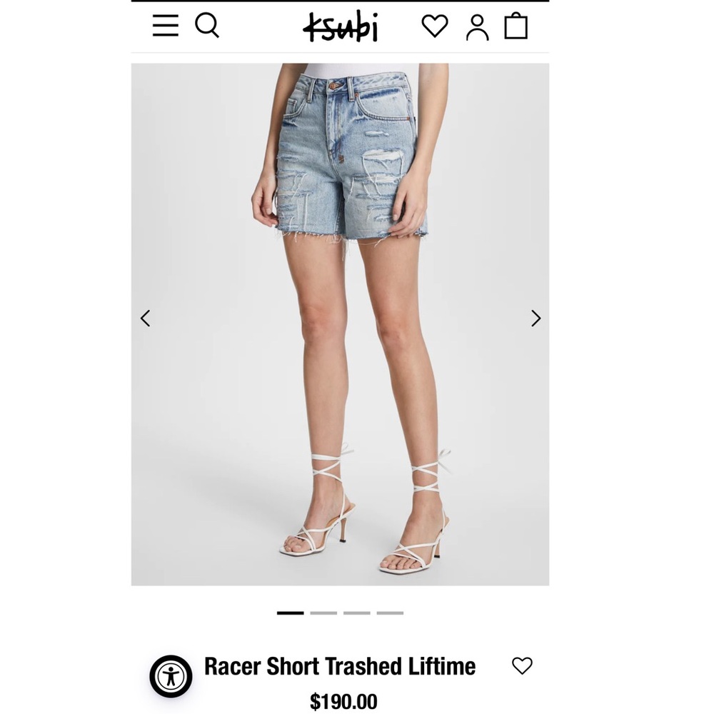 KSUBI HIGH WAISTED SHORTS/ NEVER WORN